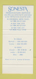 Matchbook Cover - Hotel Sonesta Boston MA 30 Stk SAMPLE