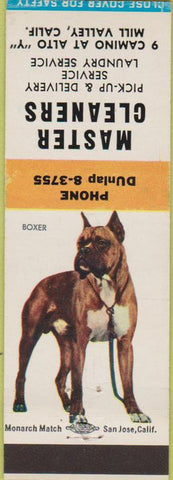Matchbook Cover - Master Cleaners Mill Valley CA Boxer