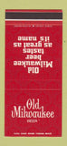 Matchbook Cover - Old Milwaukee Beer 30 Stk SAMPLE