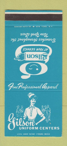 Matchbook Cover - Gilson Uniform Centers New York City girlie WEAR 30 Stk SAMPLE