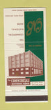 Matchbook Cover - Commercial National Bank Little Rock AR 30 Stk SAMPLE