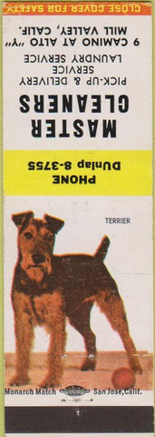 Matchbook Cover - Master Cleaners Mill Valley CA Terrier