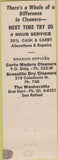Matchbook Cover - Master Cleaners Mill Valley CA Terrier