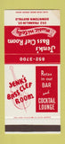 Matchbook Cover - Jenk's Bass Clef Room Buffalo NY WEAR 30 Stk SAMPLE