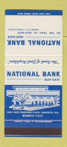 Matchbook Cover - Natoinal Bank Gulf Gate Sarasota FL 30 Stk SAMPLE