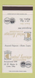 Matchbook Cover - Central Savings Association Lima OH 30 Stk SAMPLE