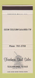 Matchbook Cover - Friedman Steel Sales Texarkana TX pipe 30 Stk SAMPLE