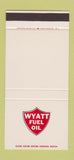 Matchbook Cover - Wyatt Fuel Oil New Haven CT Hamden 30 Stk SAMPLE