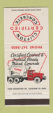 Matchbook Cover - Clifton Certified Concrete Cleveland OH truck 30 Stk SAMPLE