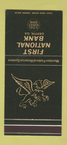 Matchbook Cover - First National Bank Griffin GA 30 Stk SAMPLE