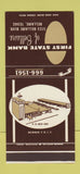 Matchbook Cover - First State Bank Bellaire TX 30 Stk SAMPLE