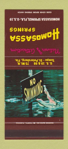 Matchbook Cover - Homosassa Springs FL Riverside Motel 30 Stk SAMPLE