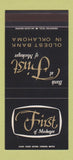 Matchbook Cover - First Bank Muskogee OK 30 Stk SAMPLE