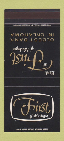 Matchbook Cover - First Bank Muskogee OK 30 Stk SAMPLE