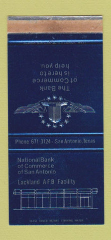 Matchbook Cover - National Bank of Commerce San Antonio TX WORN 30 Stk SAMPLE