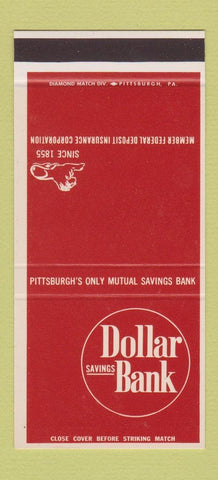 Matchbook Cover - Dollar Savings Bank Pittsburgh? 30 Stk SAMPLE