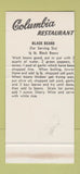 Matchbook Cover - Columbia Spanish Restaurant Tampa Orlando FL 30 Stk SAMPLE