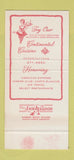 Matchbook Cover - Frenchy's Restaurant Milwaukee WI 30 Stk SAMPLE