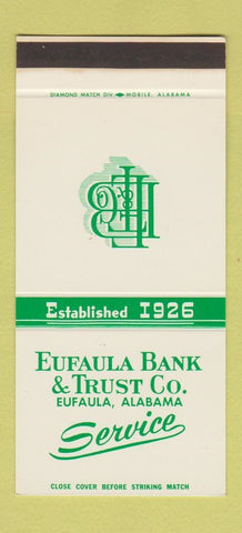 Matchbook Cover - Eufaula Bank and Trust AL 30 Stk SAMPLE