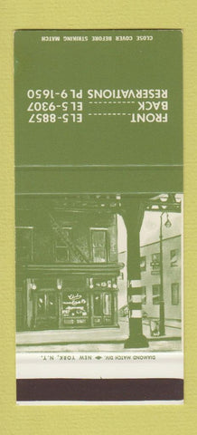 Matchbook Cover - Restaurant New York City? 30 Stk SAMPLE