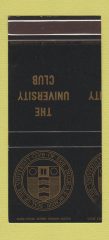Matchbook Cover - University Club Erie PA MISCUT ERROR 30 Stk SAMPLE