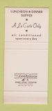 Matchbook Cover - North Shore Steak Great Neck LI NY 30 Stk SAMPLE
