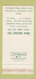 Matchbook Cover - Parliamont Oaks Kansas City MO 30 Stk SAMPLE