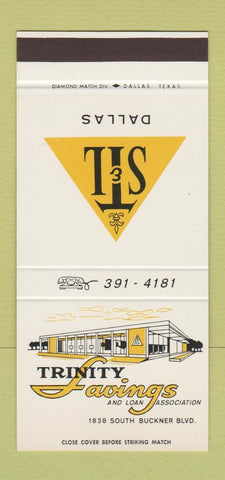 Matchbook Cover - Trinity Savings and Loan Dallas TX 30 Stk SAMPLE