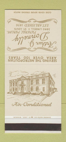 Matchbook Cover - Arthur Donnelly Funeral Home St Louis MO 30 Stk SAMPLE