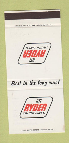 Matchbook Cover - Ryder Truck Rentals 30 Stk SAMPLE