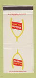 Matchbook Cover - Wishbone Fried Chicken 30 Stk SAMPLE
