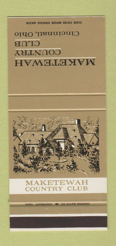 Matchbook Cover - Maketewah Country Club Cincinnati OH 30 Stk SAMPLE
