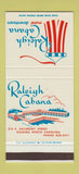 Matchbook Cover - Raleigh Cabana Motel Raleigh NC 30 Stk SAMPLE