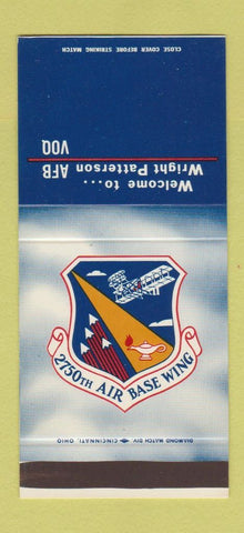 Matchbook Cover - Wright Patterson 2750th Air Base Wing 30 Stk SAMPLE