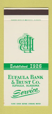 Matchbook Cover - Eufaula Bank and Trust AL 30 Stk SAMPLE