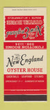 Matchbook Cover - New England Oyster House Lynnfield MA restaurant 30 Stk SAMPLE