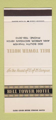 Matchbook Cover - Bell Tower Hotel Ann Arbor MI 30 Stk SAMPLE