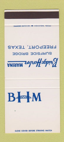 Matchbook Cover - Bridge Harbor Marina Freeport TX 30 Stk SAMPLE