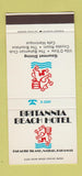 Matchbook Cover - Britannia Beach Hotel Nassau Bahamas 30 Stk SAMPLE