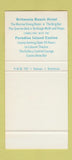 Matchbook Cover - Britannia Beach Hotel Nassau Bahamas 30 Stk SAMPLE