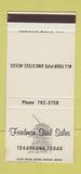 Matchbook Cover - Friedman Steel Sales Texarkana TX pipe 30 Stk SAMPLE