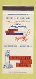 Matchbook Cover - University City Bank Gainesville FL Gators 30 Stk SAMPLE