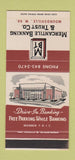 Matchbook Cover - Mercantile Banking and Trust Moundsville WV 30 Stk SAMPLE