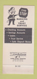 Matchbook Cover - Mercantile Banking and Trust Moundsville WV 30 Stk SAMPLE