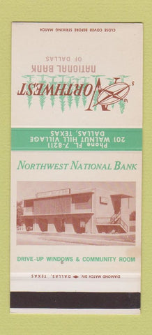 Matchbook Cover - Northwest National Bank Dallas TX WEAR 30 Stk SAMPLE