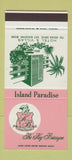 Matchbook Cover - The Key Biscayne Hotel Miami FL 30 Stk SAMPLE