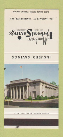Matchbook Cover - Manchester Federal Savings NH 30 Stk SAMPLE