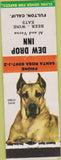 Matchbook Cover - Dew Drop Inn Fulton CA Great Dane