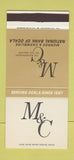 Matchbook Cover - Munroe Chambliss National Bank Ocala FL 30 Stk SAMPLE