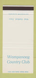 Matchbook Cover - Wampanoag Country Club West Hartford CT 30 Stk SAMPLE